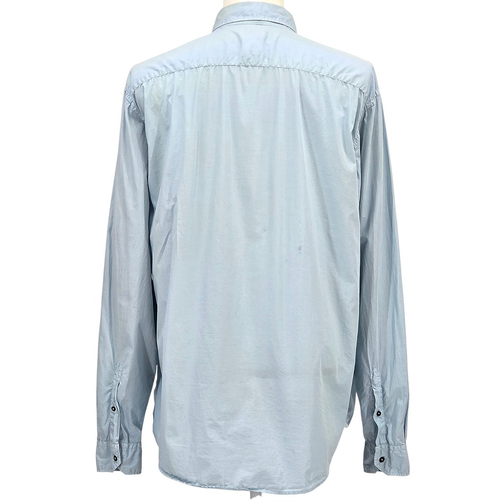 Lacoste Modern Fit Button Down Shirt Mens 46 Blue Cotton Long Sleeve... - Picture 2 of 16